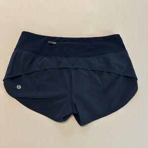 Navy Lululemon Speed Up Shorts 2.5"